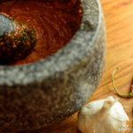Chile Sauce in molcajete